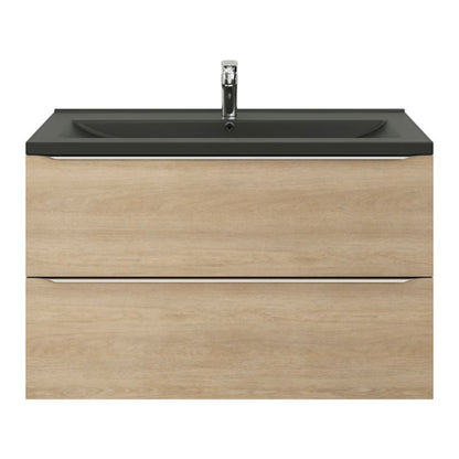 GoodHome Nira keramisk vask 100 cm sort