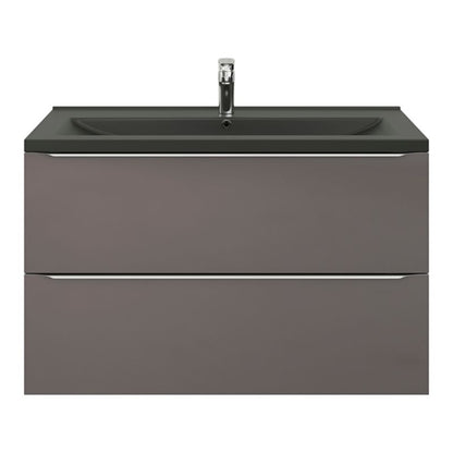 GoodHome Nira keramisk vask 100 cm sort