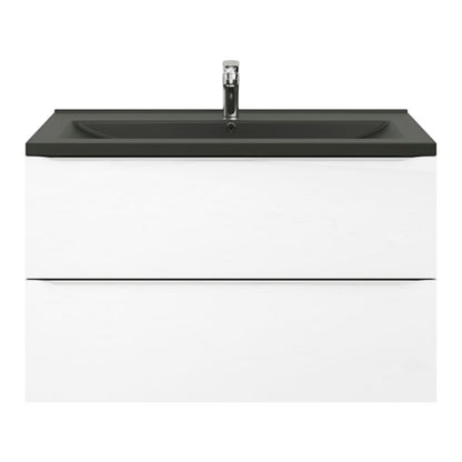 GoodHome Nira keramisk vask 100 cm sort