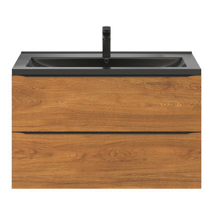 GoodHome Nira keramisk vask 100 cm sort
