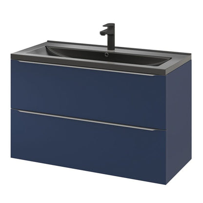 GoodHome Nira keramisk vask 100 cm sort