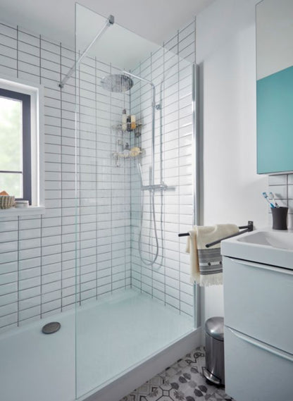 GoodHome Nira 100 cm keramisk vask med sifon