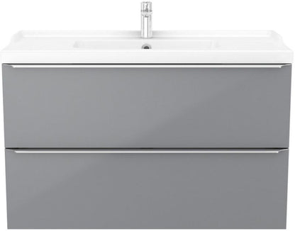 GoodHome Nira 100 cm keramisk vask med sifon