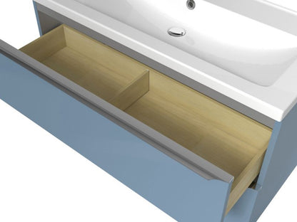 GoodHome Nira 100 cm keramisk vask med sifon