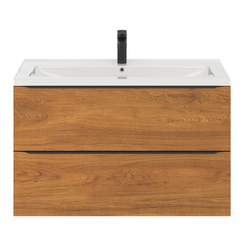 GoodHome Nira 100 cm keramisk vask med sifon