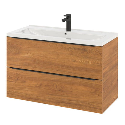 GoodHome Nira 100 cm keramisk vask med sifon