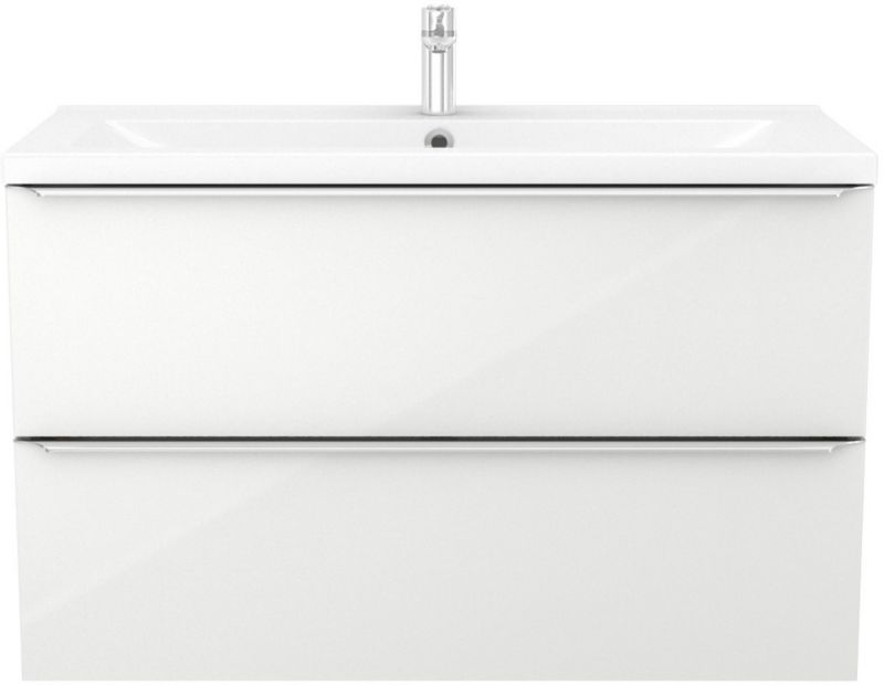 Keramisk Håndvask 100 x 45,5 x 12,4 cm Hvid med Vandlås