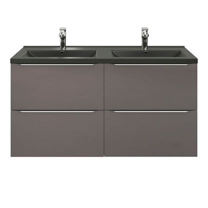 GoodHome Nira keramisk dobbeltvask 120 cm mat-sort
