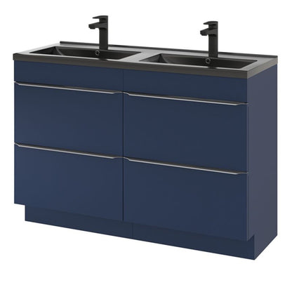 GoodHome Nira keramisk dobbeltvask 120 cm mat-sort