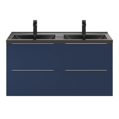 GoodHome Nira keramisk dobbeltvask 120 cm mat-sort