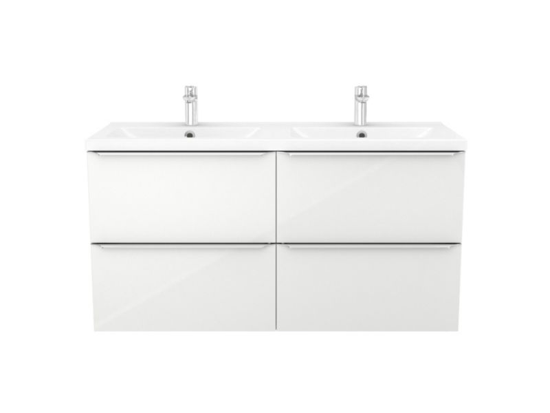 GoodHome Nira keramisk vask 120 cm med sifon