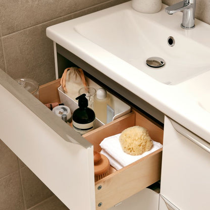 GoodHome Nira keramisk vask 120 cm med sifon