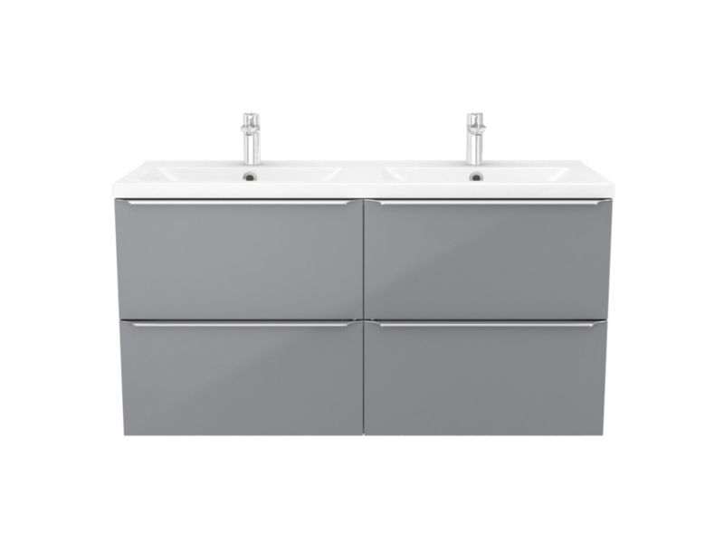 GoodHome Nira keramisk vask 120 cm med sifon