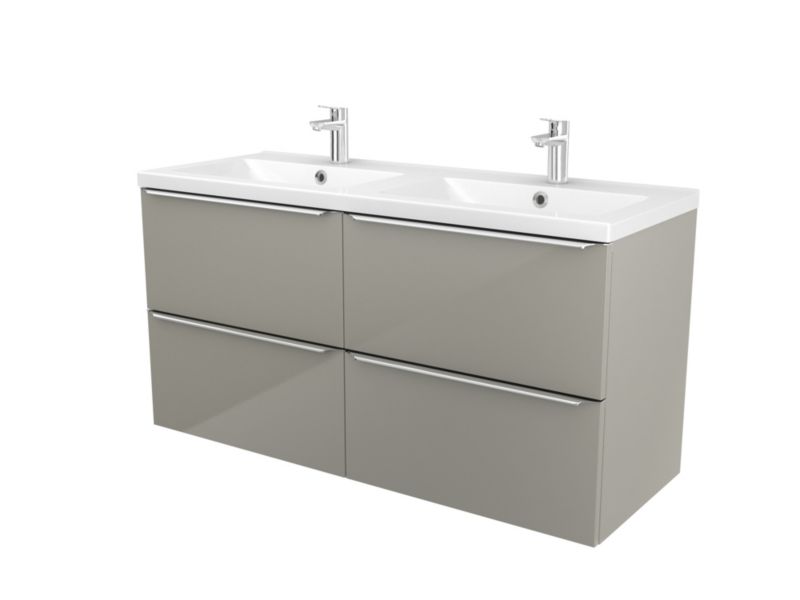 GoodHome Nira keramisk vask 120 cm med sifon