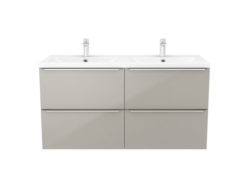 GoodHome Nira keramisk vask 120 cm med sifon