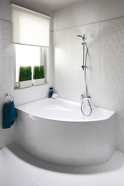 GoodHome Nira keramisk vask 120 cm med sifon