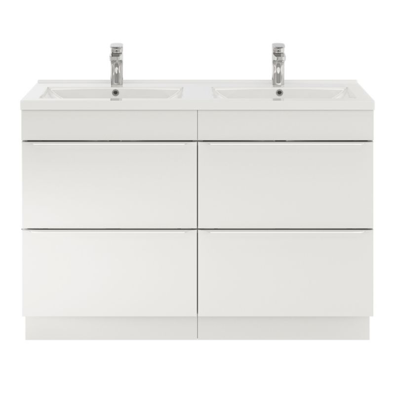 GoodHome Nira keramisk vask 120 cm med sifon