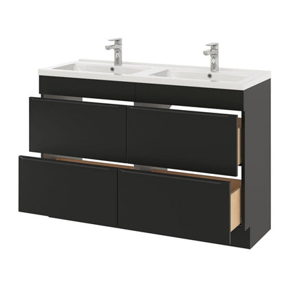 GoodHome Nira keramisk vask 120 cm med sifon