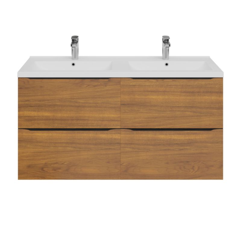 GoodHome Nira keramisk vask 120 cm med sifon