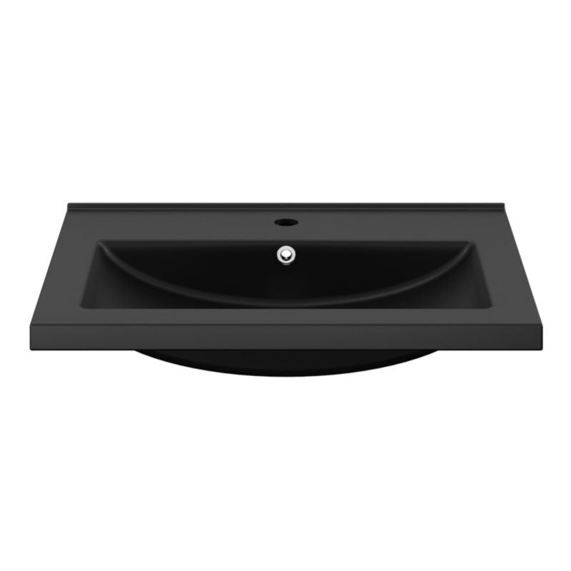 GoodHome Nira keramisk vask 60 cm sort