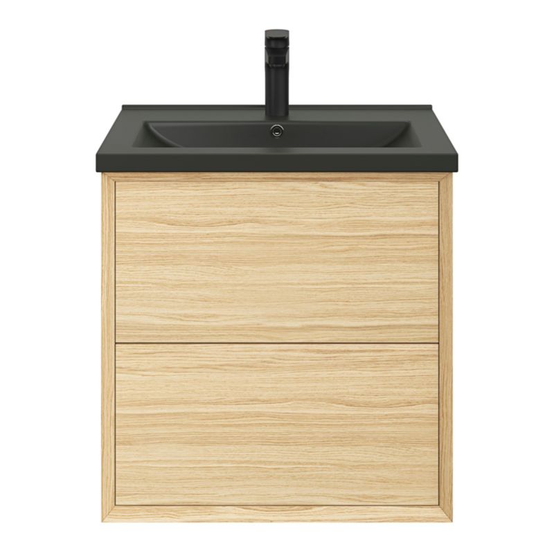 GoodHome Nira keramisk vask 60 cm sort