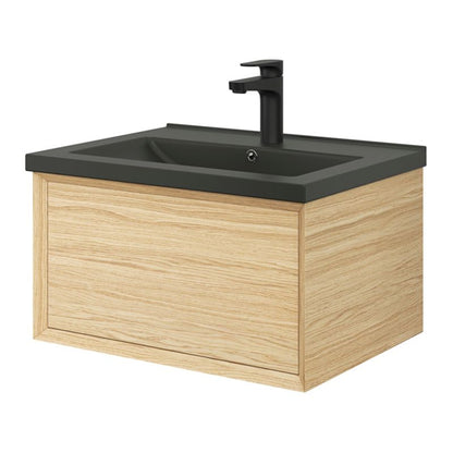 GoodHome Nira keramisk vask 60 cm sort