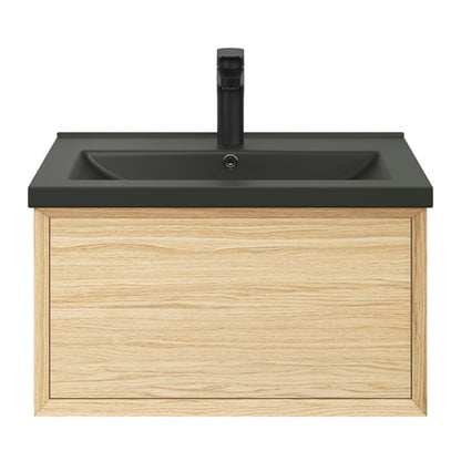 GoodHome Nira keramisk vask 60 cm sort
