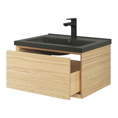 GoodHome Nira keramisk vask 60 cm sort