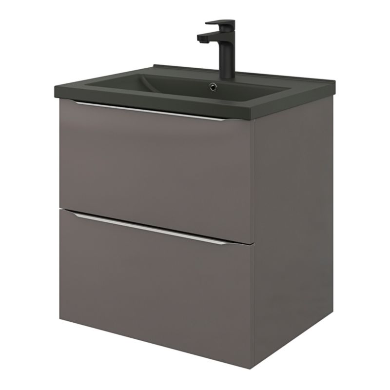 GoodHome Nira keramisk vask 60 cm sort