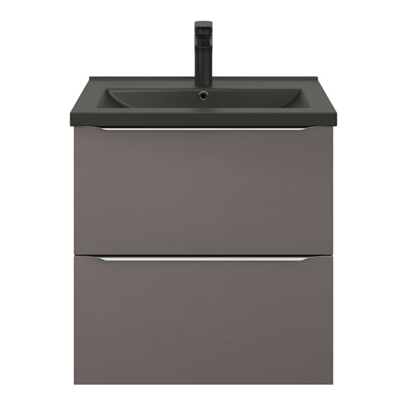 GoodHome Nira keramisk vask 60 cm sort