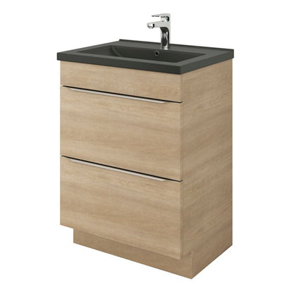 GoodHome Nira keramisk vask 60 cm sort