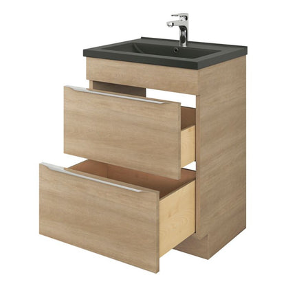 GoodHome Nira keramisk vask 60 cm mat-sort