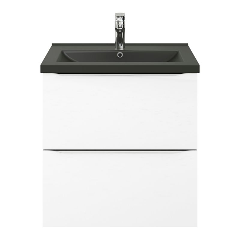 GoodHome Nira keramisk vask 60 cm sort