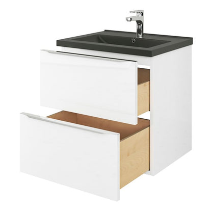GoodHome Nira keramisk vask 60 cm sort