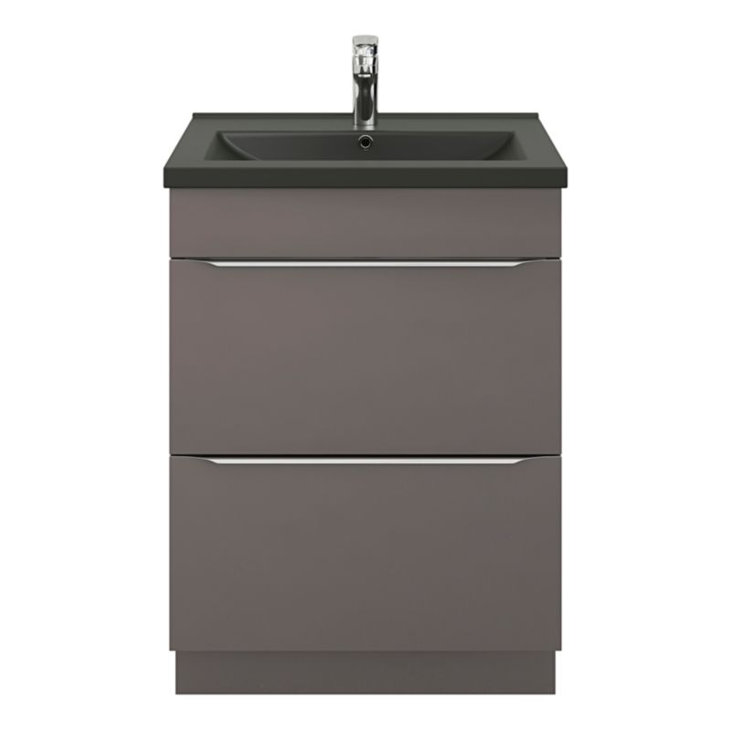 GoodHome Nira keramisk vask 60 cm sort