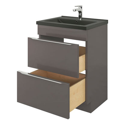 GoodHome Nira keramisk vask 60 cm sort