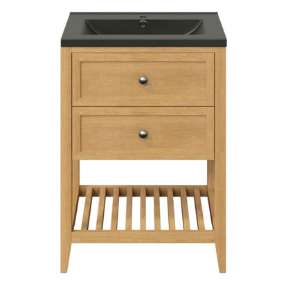 GoodHome Nira keramisk vask 60 cm sort