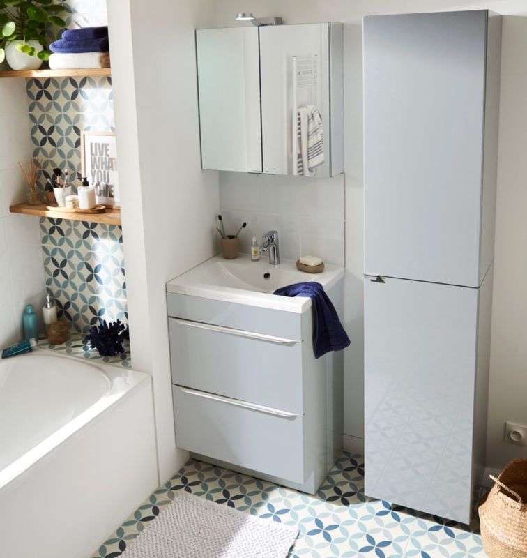 GoodHome Nira keramisk vask 60 cm med bundventil