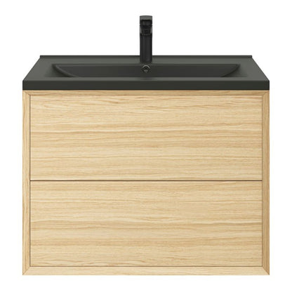 GoodHome Nira keramisk vask 80 cm sort