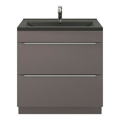 GoodHome Nira keramisk vask 80 cm sort
