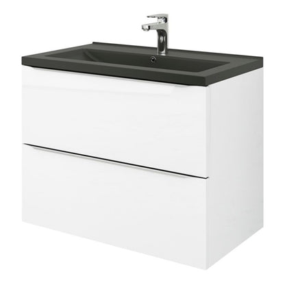 GoodHome Nira keramisk vask 80 cm mat-sort