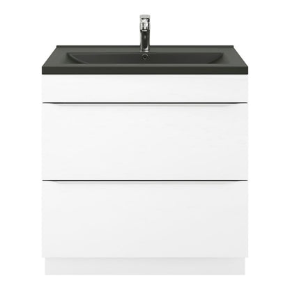 GoodHome Nira keramisk vask 80 cm sort