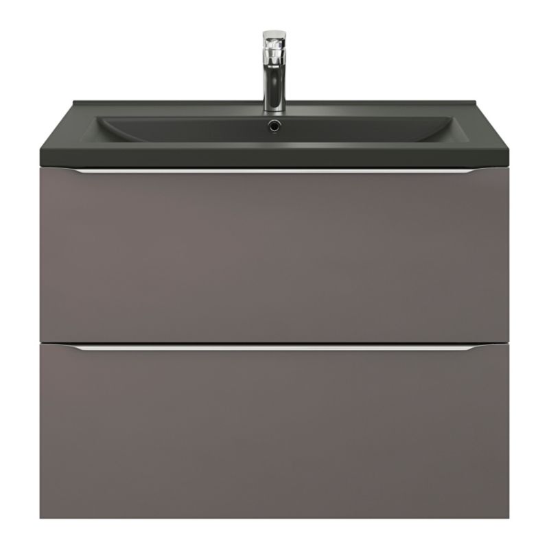 GoodHome Nira keramisk vask 80 cm sort