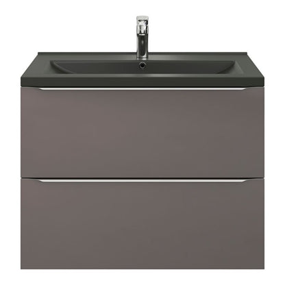 GoodHome Nira keramisk vask 80 cm sort