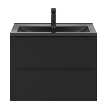 GoodHome Nira keramisk vask 80 cm sort