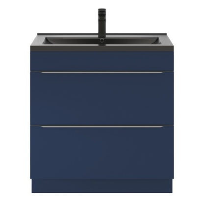 GoodHome Nira keramisk vask 80 cm sort