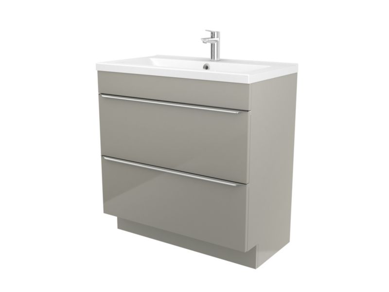 GoodHome Nira keramisk vask 81 cm med bundventil