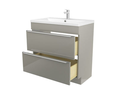 GoodHome Nira keramisk vask 81 cm med bundventil