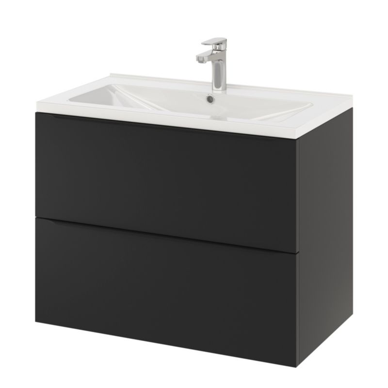 GoodHome Nira keramisk vask 81 cm med bundventil