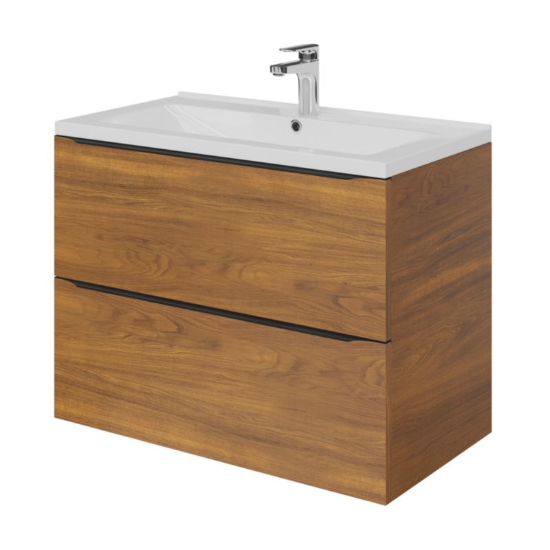 GoodHome Nira keramisk vask 81 cm med bundventil